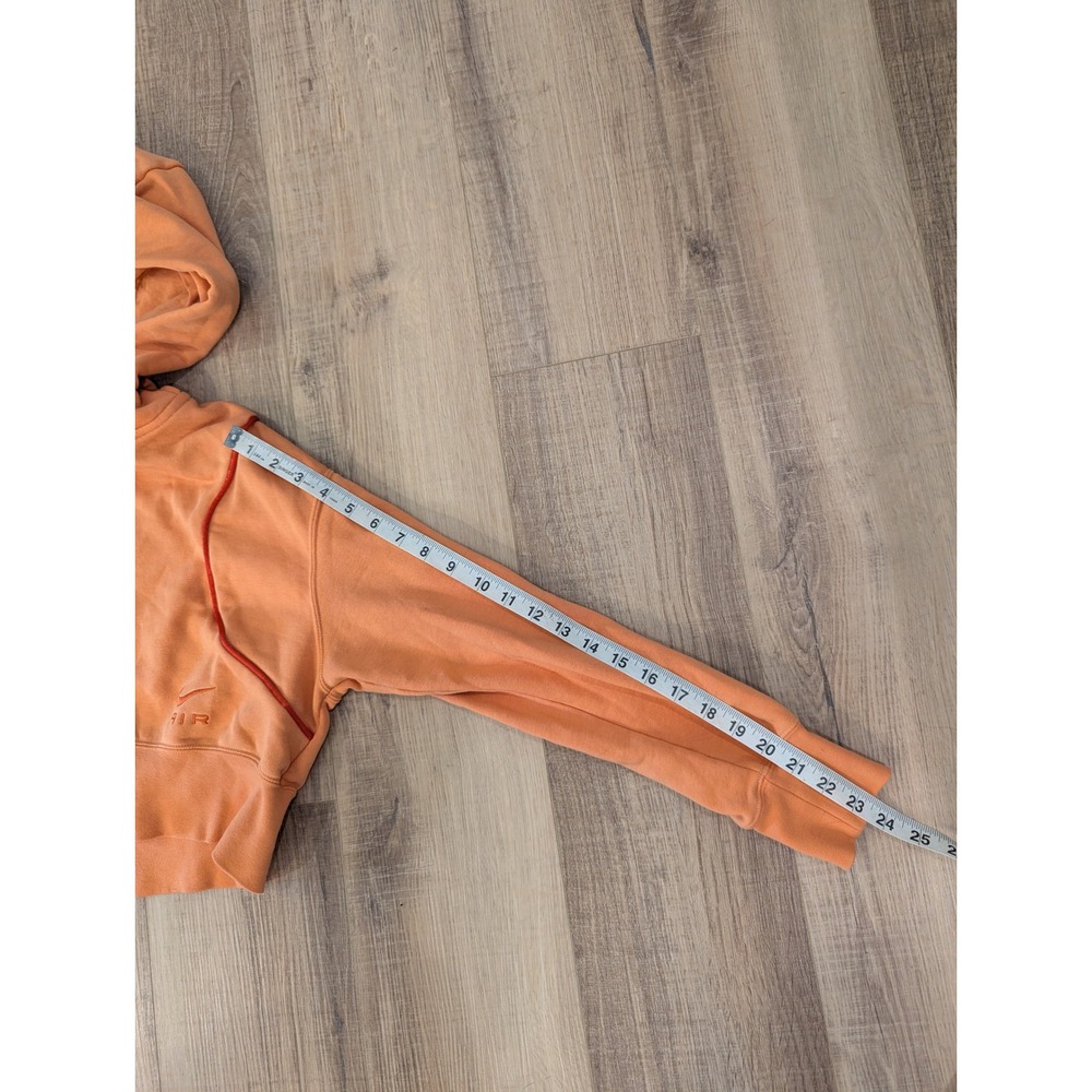 Nike Air Cropped Full Zip Hoodie Womens XS Orange Sweatshirt Y2K Athleisure - Picture 6 of 10